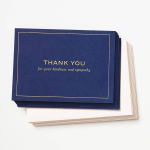 Navy Foil Thank You Card Set