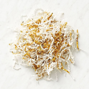 White & Gold Shredded Paper