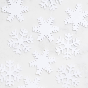 Pure White Small Snowflake Shapes
