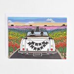 Just Married Glitter Wedding Card