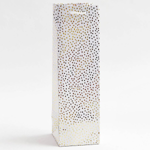 Gold Foil Flurry Wine Gift Bag