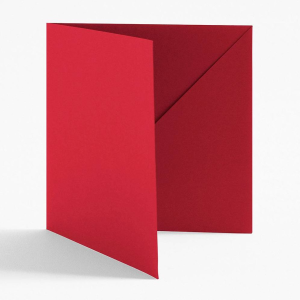 5.5 Square Red Diagonal Folders