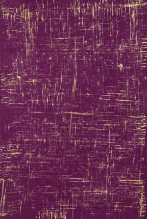 Brush Stroke Gold on Deep Purple Handmade Paper