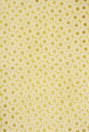 Lokta White & Gold Daisy Handmade Paper