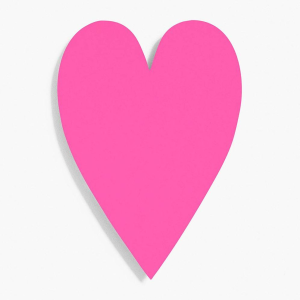 Fuchsia 4 Bar Heart Shaped Cards