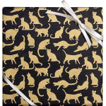 Gold Cats Handmade Paper