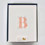 Monogram Letterpress B Stationery Set