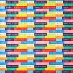 Colorful Stripe Congrats Stone Wrapping Paper