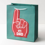 #1 Dad Foam Finger Medium Gift Bag