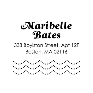 Pearl Waves Custom Stamp