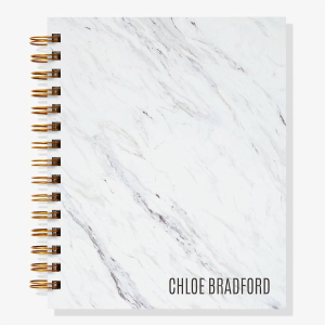 12-Month Marble Custom Planner