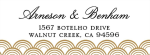 Gold Scallops Return Address Label