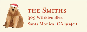Beary Christmas Return Address Label