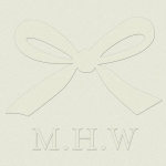 Monogram Bow Custom Embosser Plate