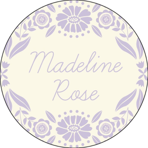 Floral Frame Circle Labels