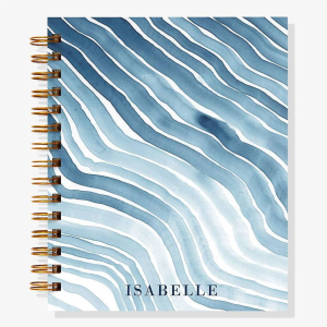 12-Month Watercolor Ripple Custom Planner