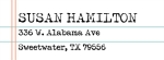 Lined Paper Return Address Label