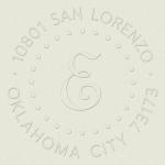 Modern Script Custom Embosser Plate