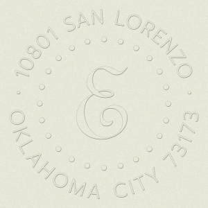 Modern Script Custom Embosser Plate