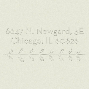 Vine Sans Surname Custom Embosser Plate