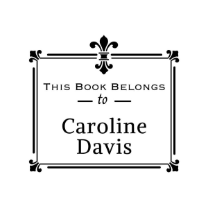 Fleur-de-Lis Book Custom Stamp