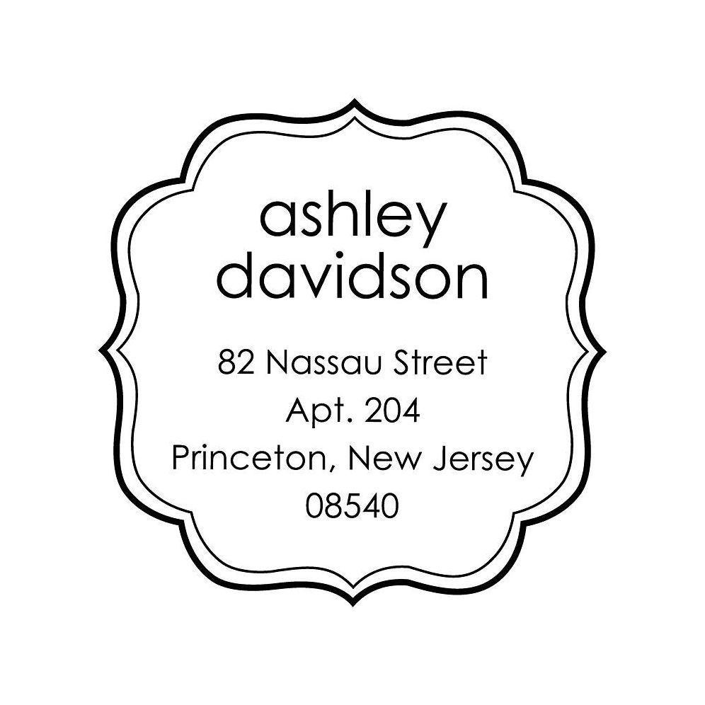 Feminine Flourish Custom Stamp