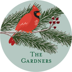 Winter Birds Personalized Stickers