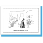 Dog Going Out Greeting Card