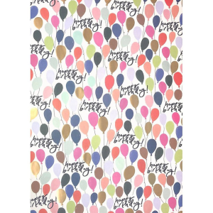 Happy Birthday Ballons Flat Wrap
