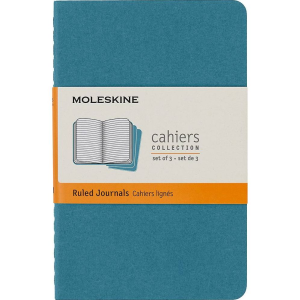 Moleskine Cahier Journal. Pocket. Ruled. Brisk Blue (3.5 x 5.5)