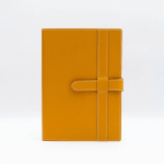 Yellow Leather Journal with Leather Flap Closure and Lined pages