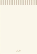 Taupe Picard Stripe Personalized Notepad Set