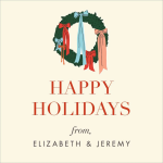 Ribbons and Bows Wreath Holiday Gift Tag Label