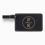 Split Monogram Black Luggage Tag
