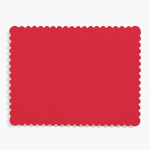 Red A2 Scallop Note Cards