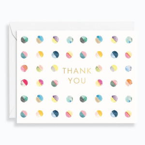 Dotted Watercolor Thank You Card Set