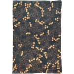 Hand Drawn Copper Floral Navy Handmade Paper