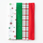 Red/Green Snowflake and Plaid Tissue Paper