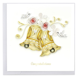 Quilling Wedding Bells Greeting Card