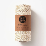 Gold Metallic/Natural Twine Spool 100yd
