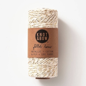 Gold Metallic/Natural Twine Spool 100yd