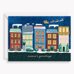 Christmas Holiday Houses Stationery Set