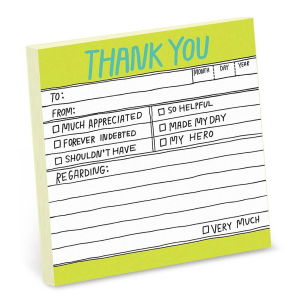 Hand-Lettered Thank You Knock Knock Sticky Notes