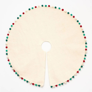 White Felt Pom Tree Skirt