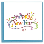 Quilling Colorful Script New Year Card