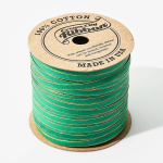 Skinny Cotton Ribbon Green/Gold 50yd