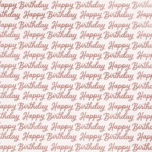 Pink Glitter Happy Birthday Wrapping Paper