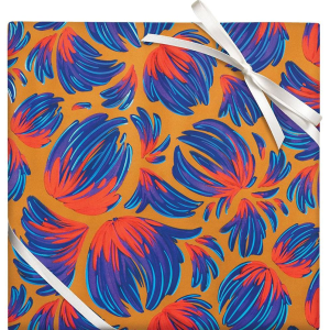 Floral Feather Stone Wrapping Paper