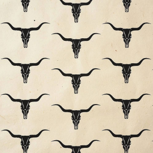 Longhorns on Cream Handmade Paper