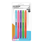 uniball Spectrum Retractable Gel Pens. Medium Point (0.7mm). Assorted Ink. 5 Pack